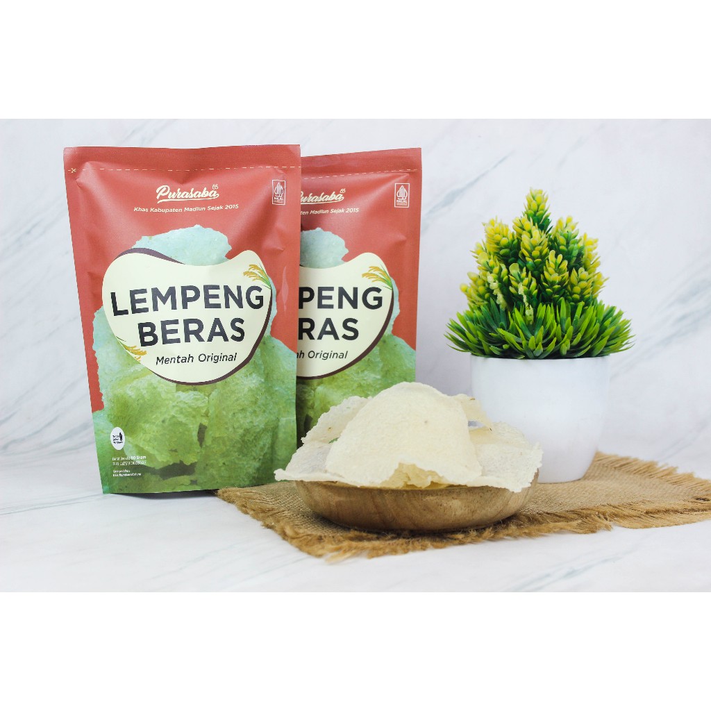 

Lempeng Beras Mentah Purasaba Varian Original Berat 90gr