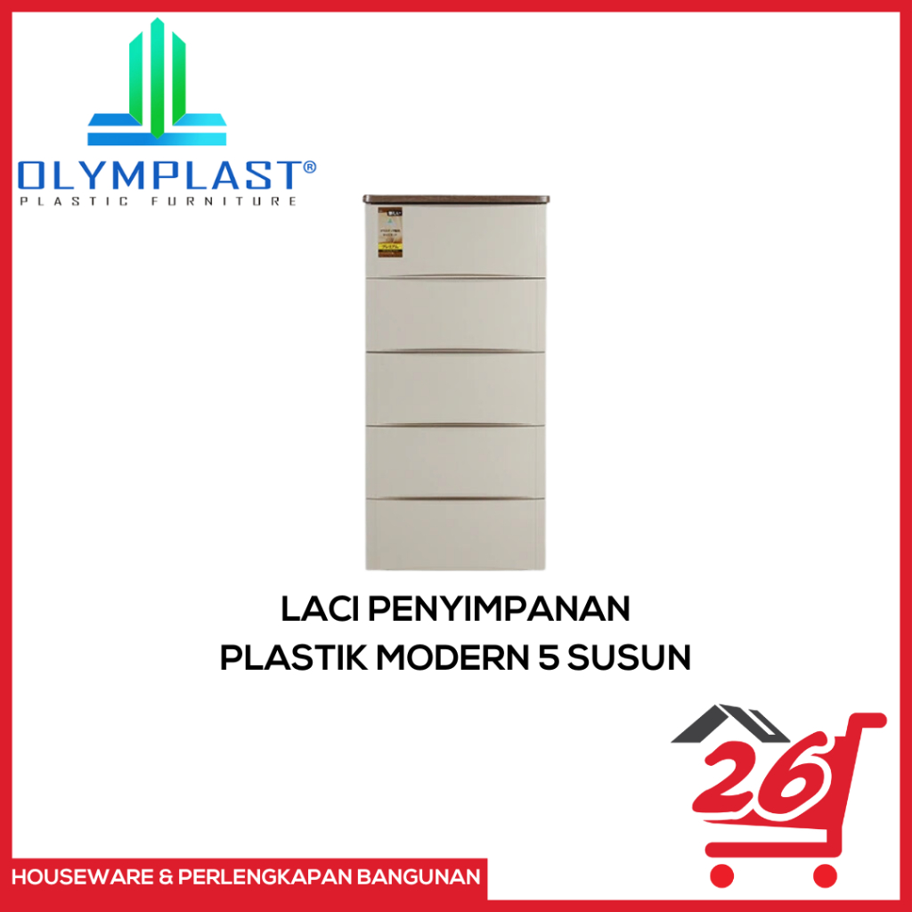 Laci Penyimpanan Plastik Olymplast Susun 5 ODC 05-M