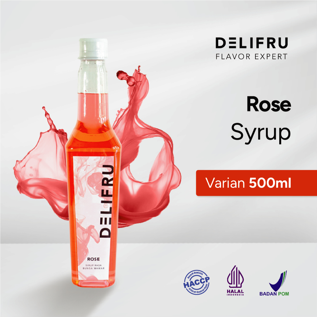

Delifru Rose Syrup 500 ml - Sirup Bunga Mawar