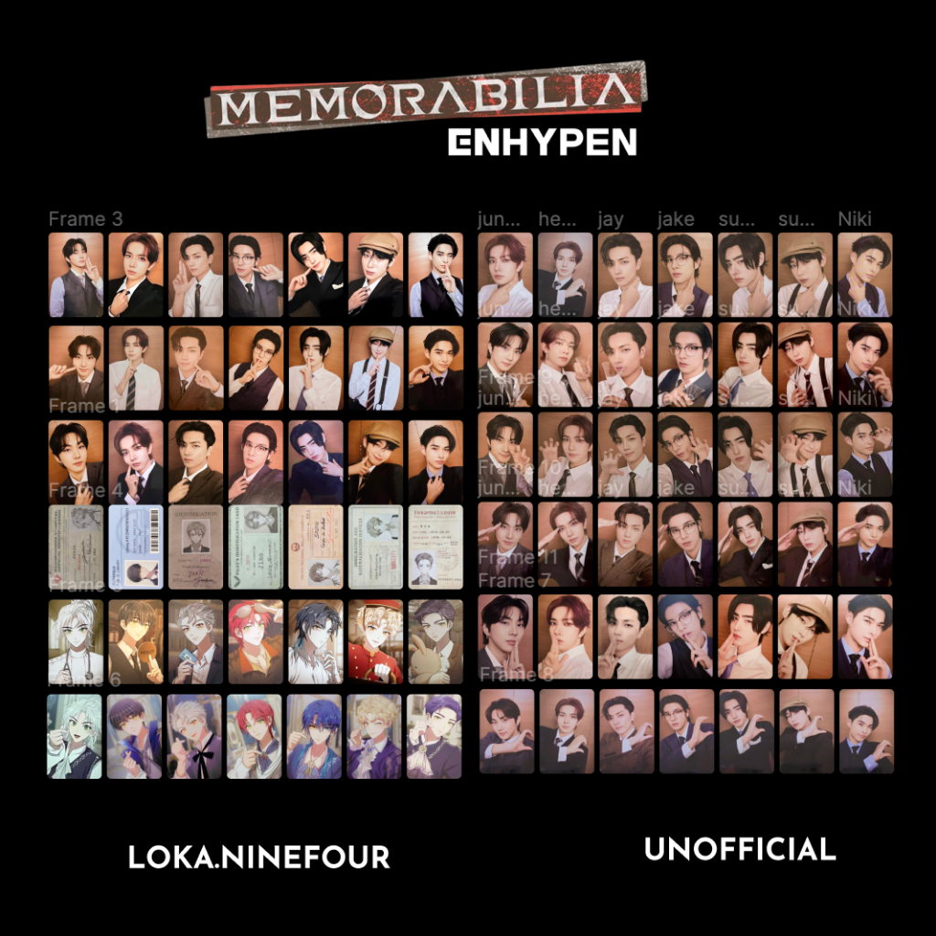 [MINIMAL 10 PCS] PC Photocard Potocard Premium ENHYPEN DARK MOON MEMORABILIA 2 SISI UNOFFICIAL REPLI