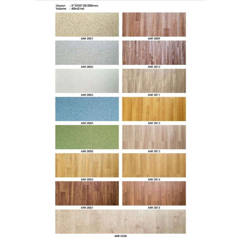 karpet lantai vinyl roll tebal 2 mm / vinyl rumah sakit heterogeneous