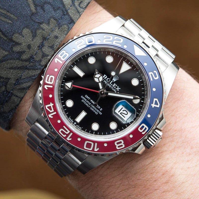 【100% ASLI ROLEX】Jam tangan rolex pria GMT-Master II series  Coke circle m126710BLRO-0001 Automatic 