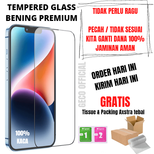 TG Tempered Glass Kaca Bening 0.3 Premium REDMI 13C A3 5A 4A 6A 7A 7 8 9 10 9A 9C A1 A2 10A 10C12C12