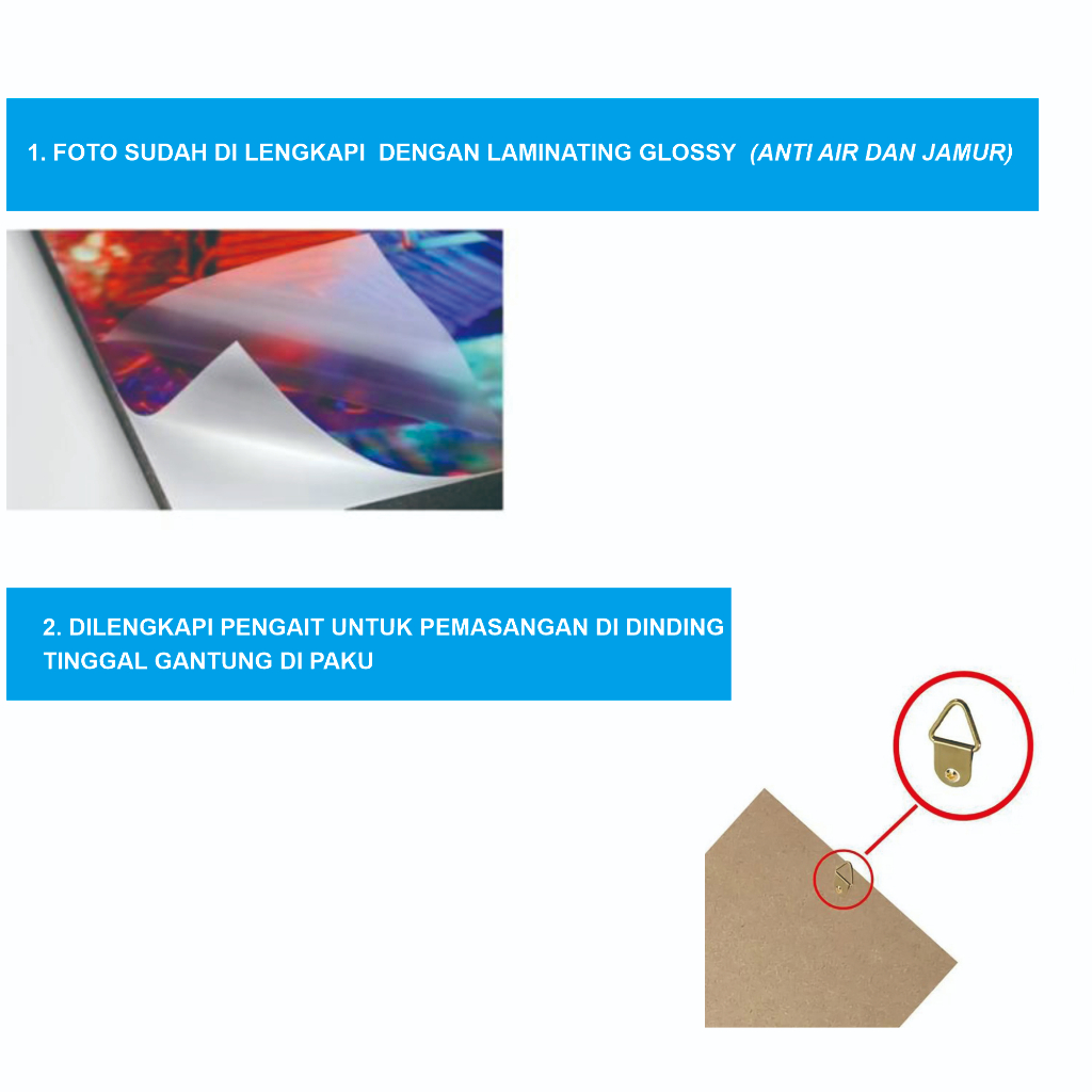 RB CETAK FOTO BINGKAI 12R 30X45 CM (LEBIH BESAR) LAMINASI FRAME FOTO BLOCK - FOTO BLOCK