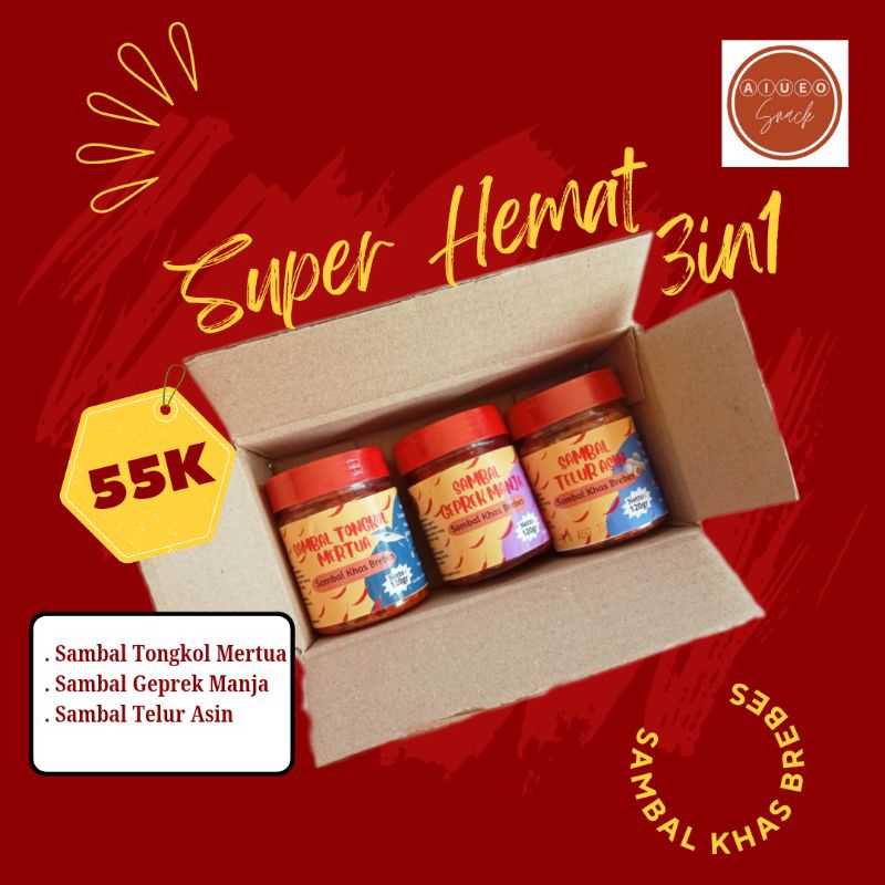 

PROMO PAKET 3 SAMBAL CUMA 55K