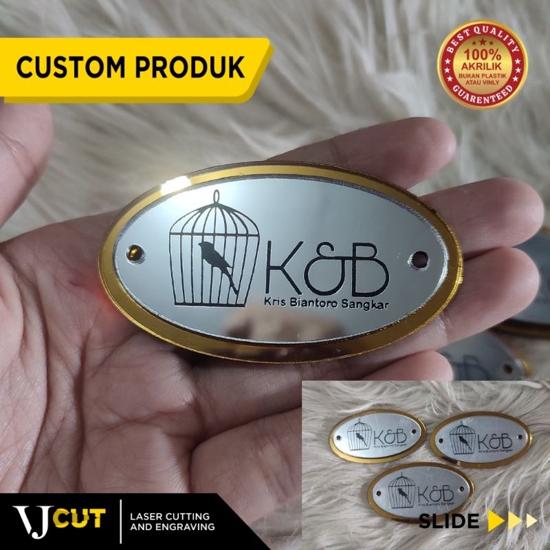 

Emblem Akrilik custom/label sangkar burung custom akrilik / Emblem Logo Akrilik mirror - VJCUT
