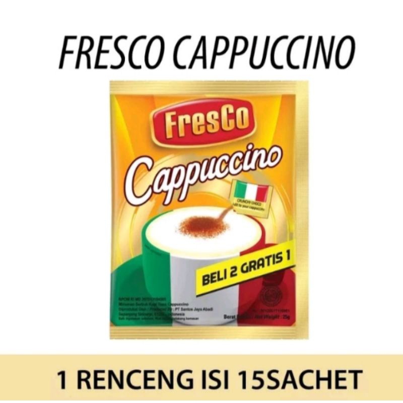 

Kopi Fresco Cappuccino 1 Renteng Isi 15 Sachet