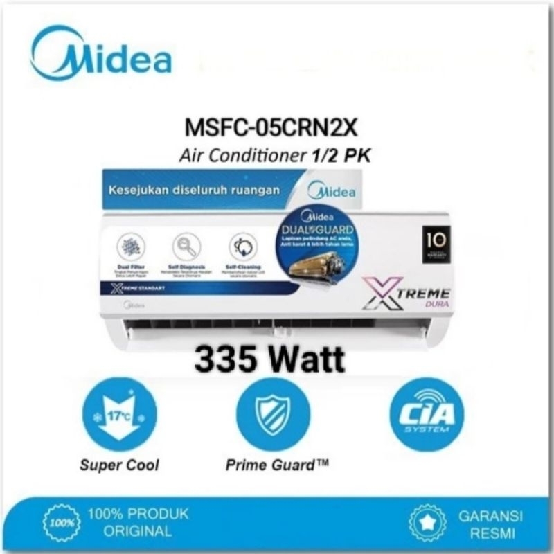 AC MIDEA 1/2PK LOWWATT MSFC 05CRN2X
