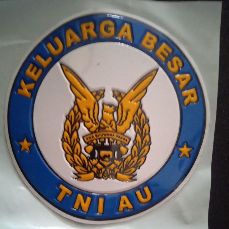 

Stiker embos logo TNI-AU bulat