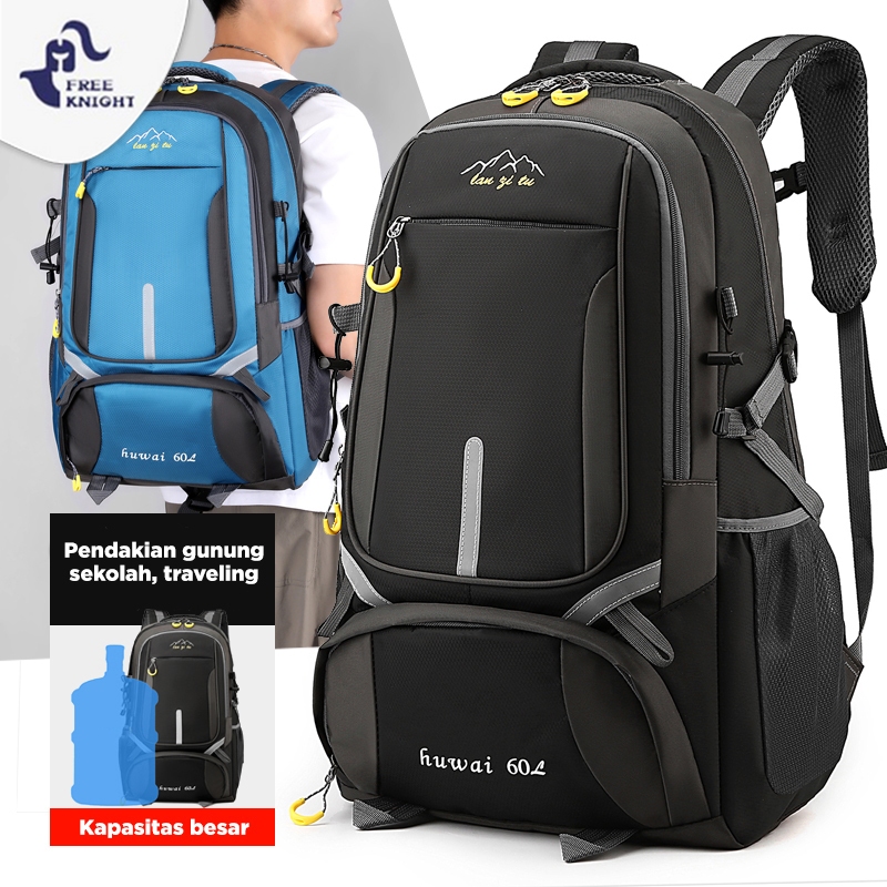 Freeknight Tas Ransel Pria 60 Liter Waterproof Backpack Outdoor Tas Carrier Travelling Hiking TR118