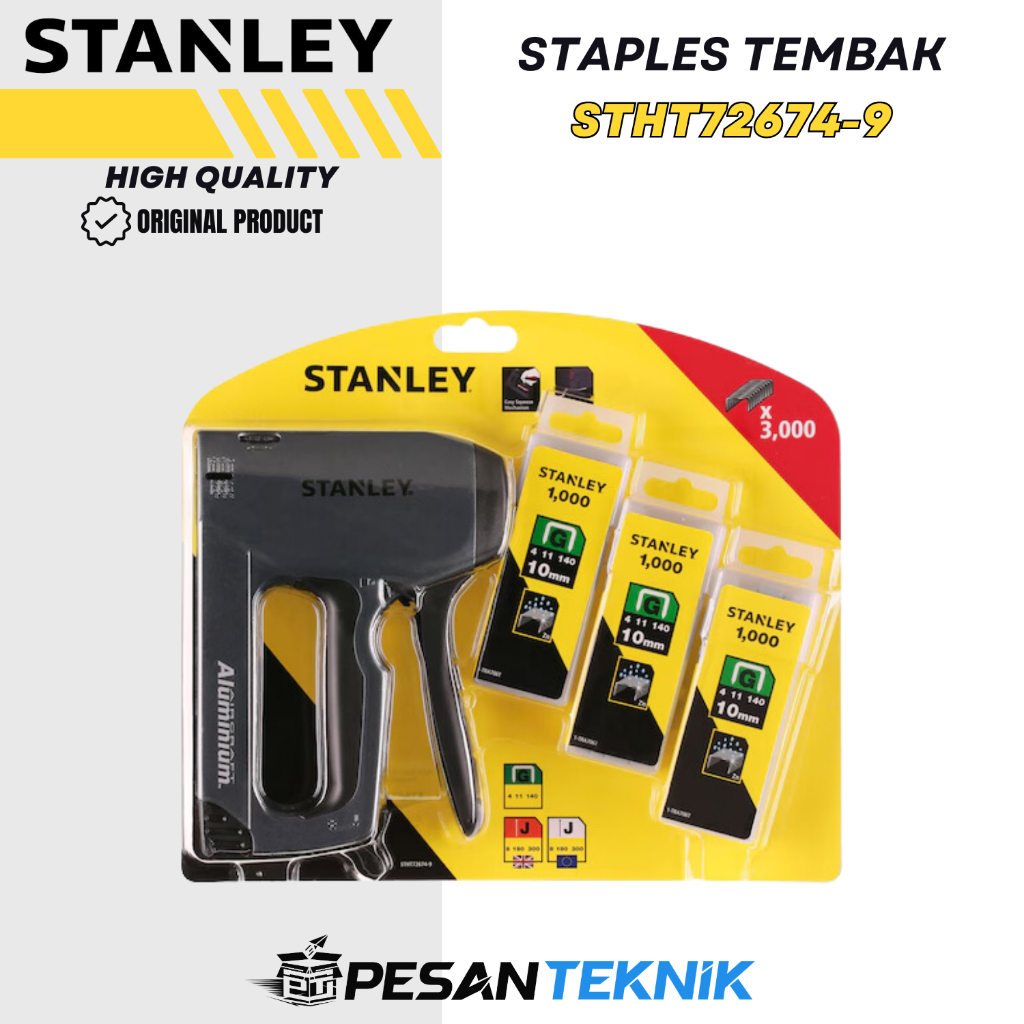 

Staples Tembak Alumunium Set Refill 3000pcs STANLEY STHT72674-9