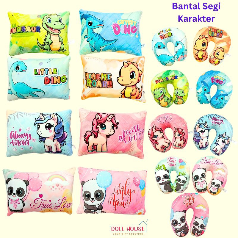 Bantal Dino / Bantal Leher Dino / Bantal Unicorn / Bantal Leher Unicorn / Bantal Print Karakter / Ba