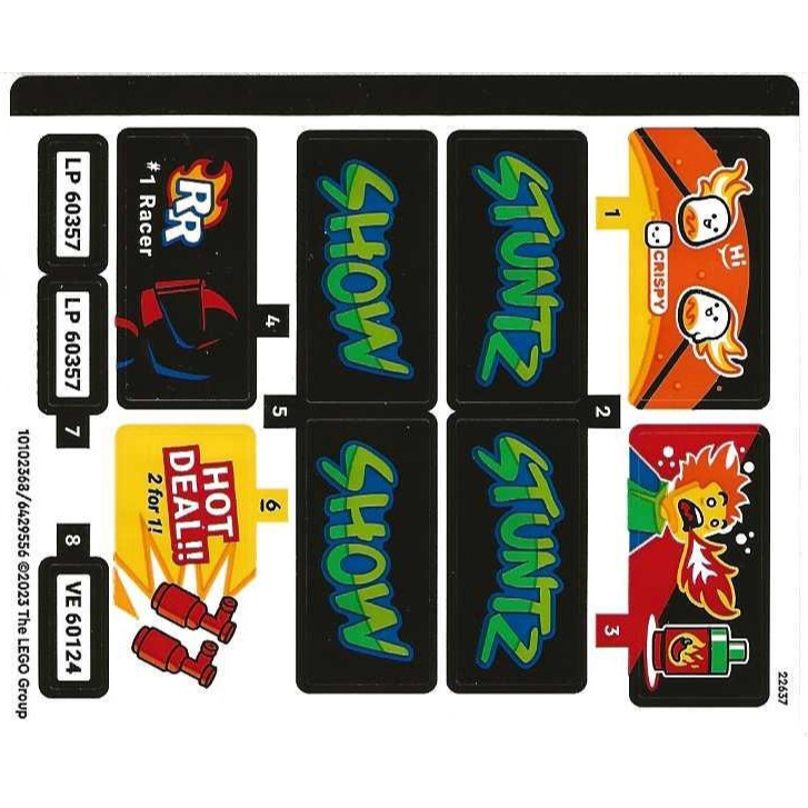 

Lego Sticker Part 60357stk01 Sticker Sheet for Set 60357 - (10102368/6429556)
