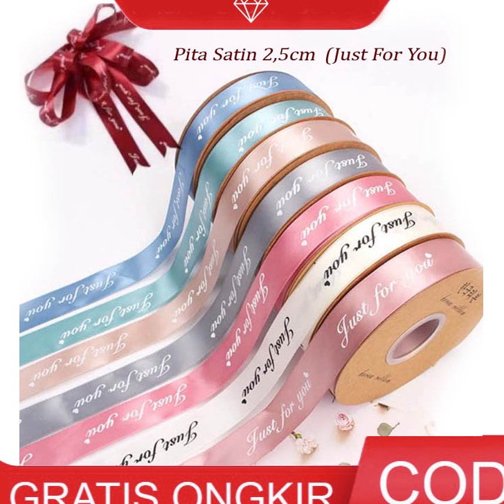 

Sale Diskon 1ROLL Pita Satin 25cm Just For You Pita kerajinan tangan PS2