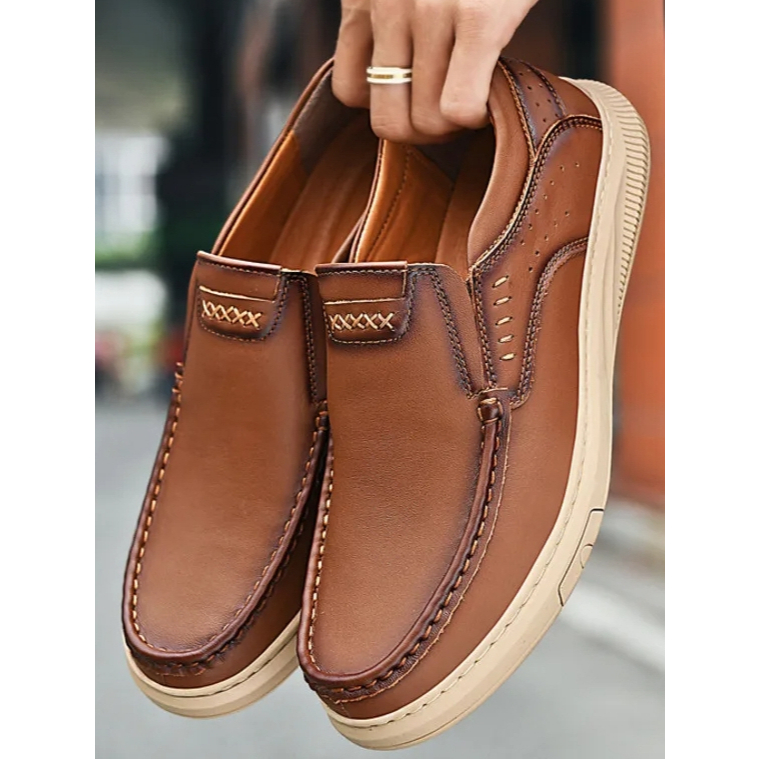 SEPATU PRIA SIMPEL ELEGAN SLIP-ON // PRADA SHOES SEPATU KERJA KULIAH FORMAL NON FORMAL