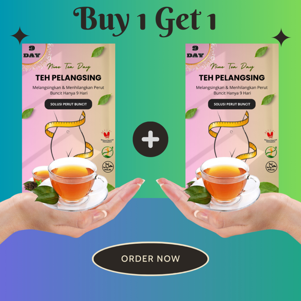 LANGSING ALAMI  Teh Jati Cina Original 100% Pelangsing Celup NINE TEA DAY Teh Peluntur Lemak Perut B