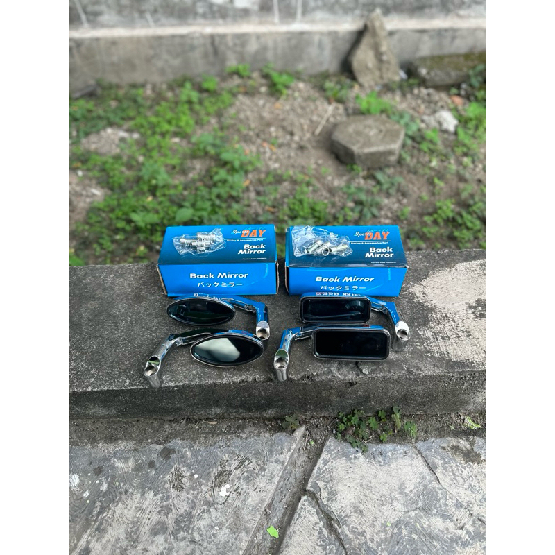 SEPION TANDUK SPION DAY OVAL DAN KOTAK TANDUK KACA BIRU SPION TANDUK OVAL SPION CLASSIC DRAT HONDA D
