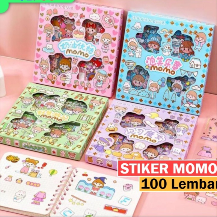 

Stiker 2D 100 Lembar Lucu Sticker Kartun Korea Motif Anti Air