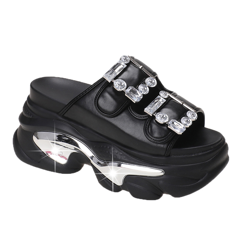 6882 - Tinggi Wedge Sandal Sendal Wanita FASHION - PREMIUM - Impor - Original 9cm/3.5in