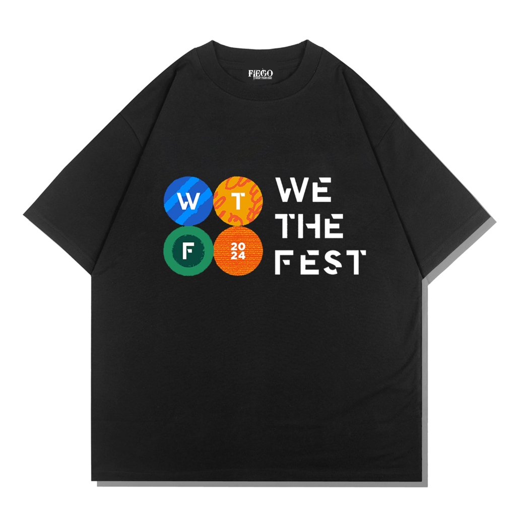 Fiego "WE THE FEST 2024" | Premium Black Oversize T-Shirt | Oversize Black TShirt