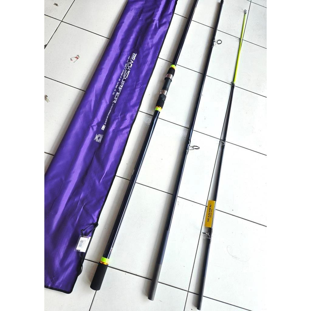 Joran laut Seahawk Surf Beach Surfer panjang 420 carbon kuat sambung 3