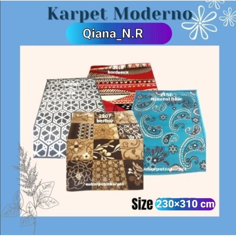 Karpet Rumah Permadani Moderno ukuran 230 x 310 cm