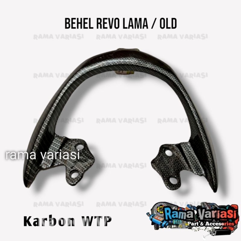 Behel begel Revo Lama KARBON WTP pegangan jok belakang Honda Revo Old Carbon Hidrograpic Planger Hon