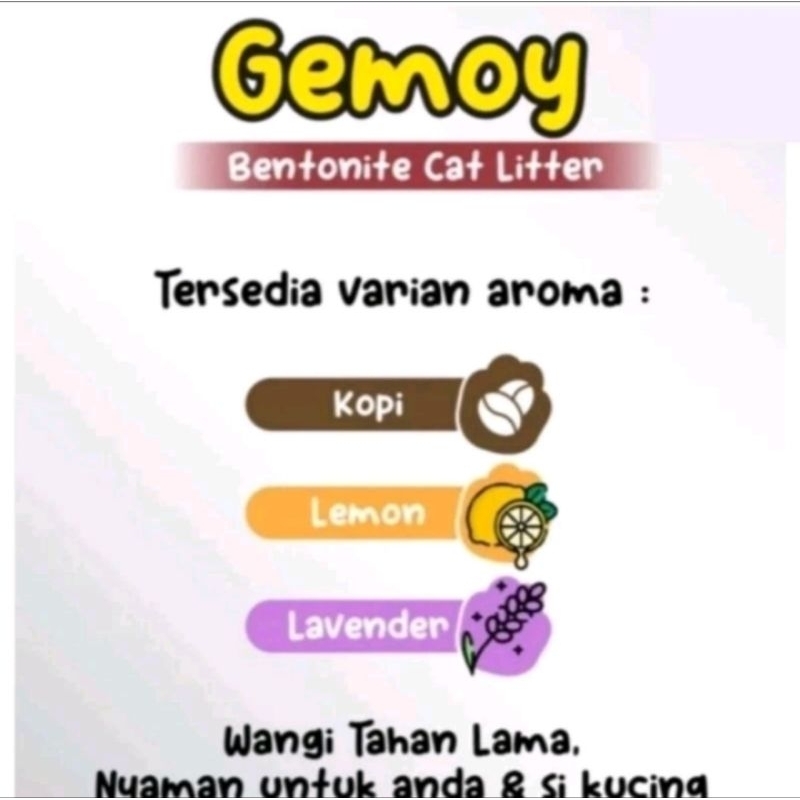 Lovemiauw Pasir Gemoy 10 Liter - Pasir Kucing Wangi - Pasir Gumpal Wangi Premium