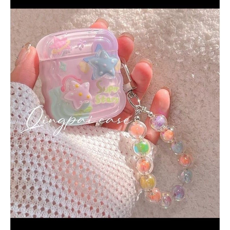 PODS-04 Gantungan Pods Keren Warna Trendy Tali Airpods Manik Boba Viral Lucu Sime Warna Pastel PodsC