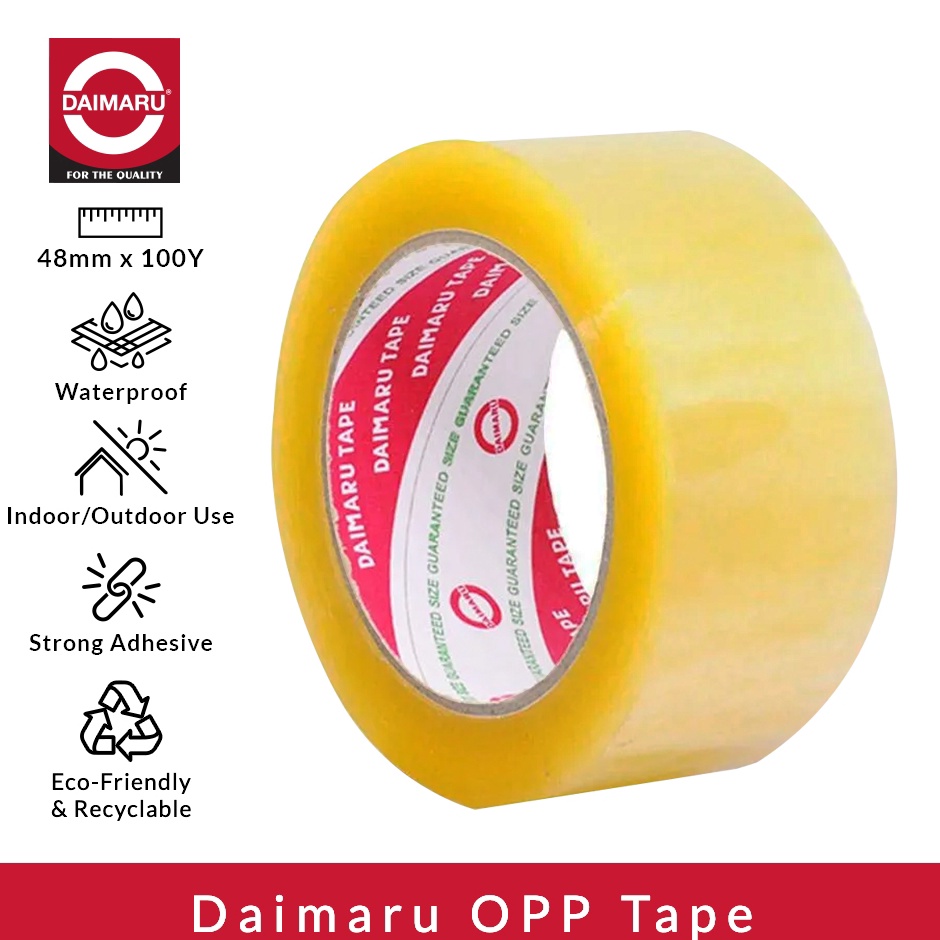 

Hadir Terjamin Daimaru OPP Lakban Bening 48 mm x 1 Yard