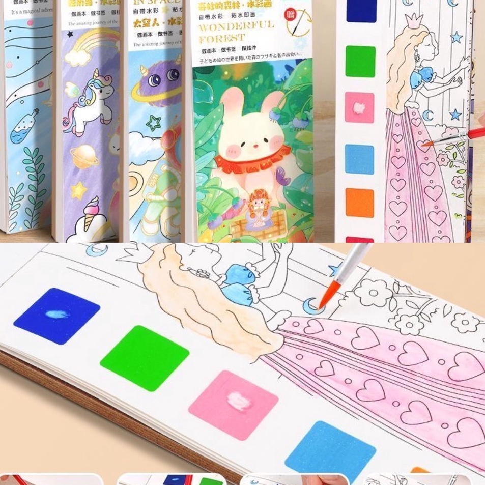 

Super Untung Buku Gambar Lukis Anak 12 lembarCat Air Buku Cat Mewarnai Watercolour Painting Buku Gambar Anak Lukisan airbuku mewarnai anakanakbuku cat air diyhandmade portabelbuku catatan panjang TKpena cat air