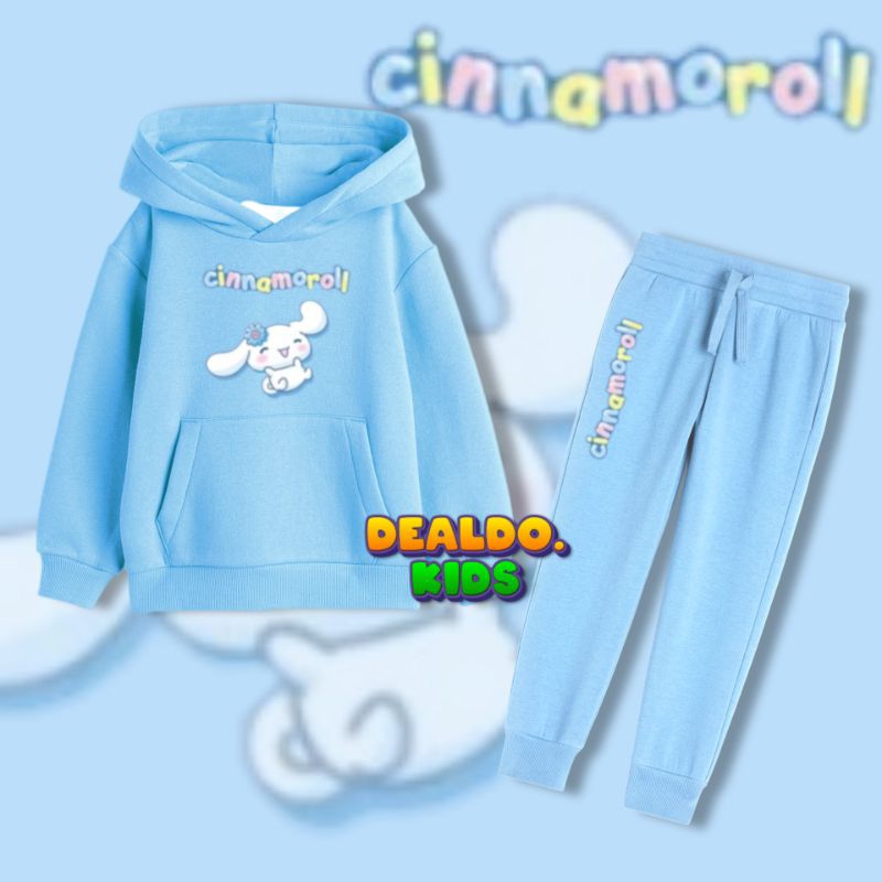 Stelan Hoodie Jogger anak Cinnamoroll / Stelan Hoodie Jogger anak Cinnamoroll