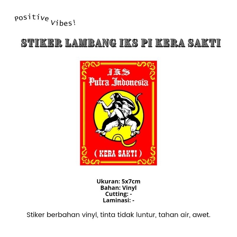 

STIKER IKS PI KERA SAKTI - STR-1 (vinyl 5cm x 7cm)