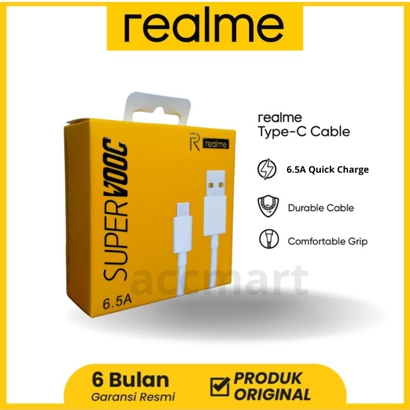 Kabel data realme type-c supervooc original fast charging 6,5A