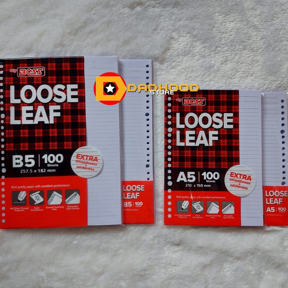 

Pasti Puas KERTAS BINDER LOOSE LEAF GARIS 1 LEMBAR A5 DAN B5