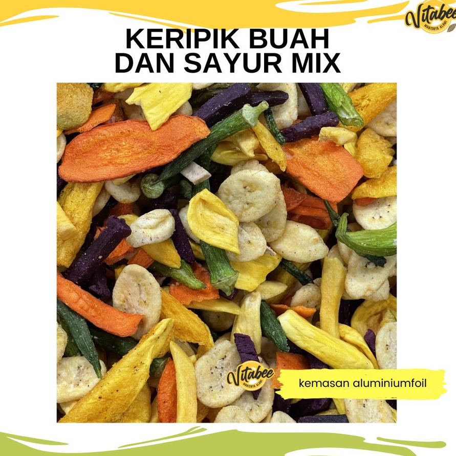 

SUPER Keripik Buah dan Sayur Mix Campur Vitabee OlehOleh Khas Kota Malang Garansi Renyah BISA COD