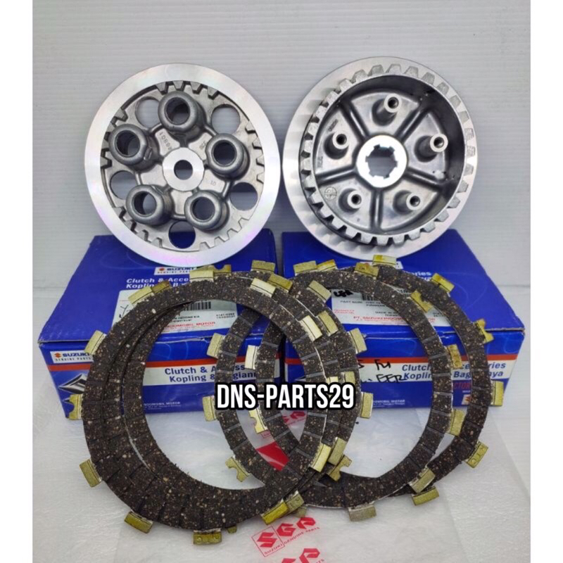 RUMAH KOPLING ASSY KAKI 5 PLUS PLAT KOPLING KOPLING SUZUKI SATRIA FU 150 KARBU 2005-2010-2013