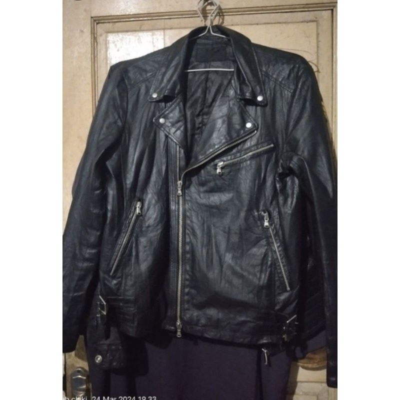 jaket kulit ramones japan size m