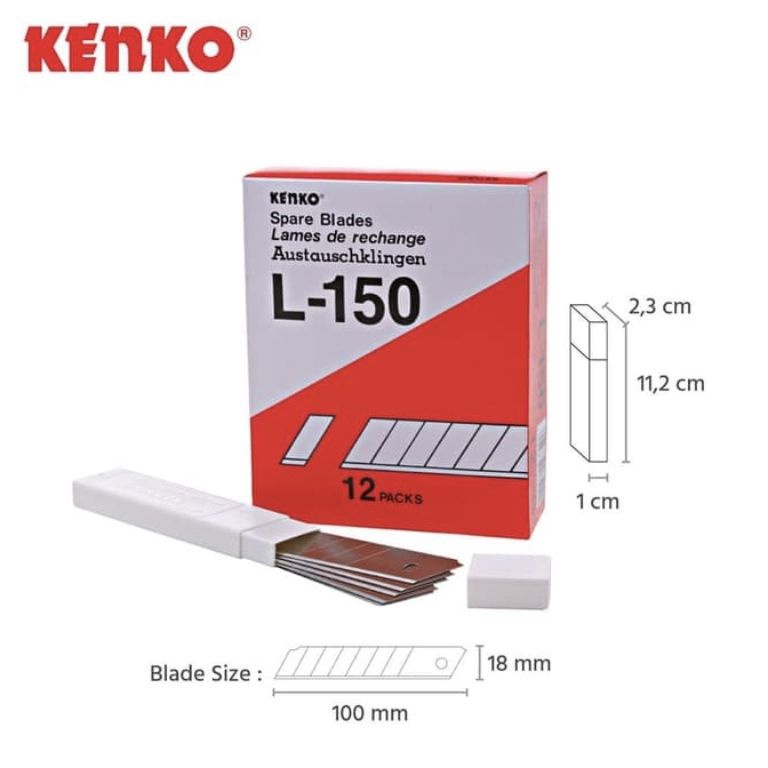 

KODE J38S Isi Cutter Refill Pisau Cutter Kenko L15 1pak12Tube