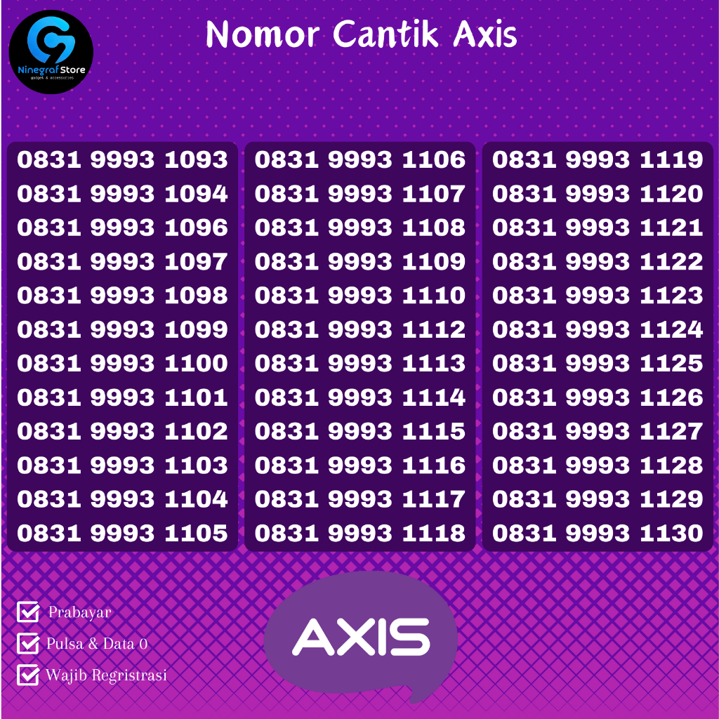Nomor Cantik Axis