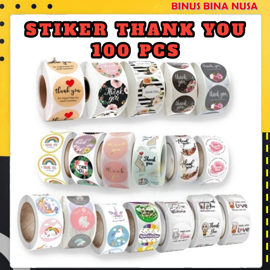 

Thank You Sticker Label Kecil Stiker Bulat Thankyou Terima Kasih Murah (500 pcs)