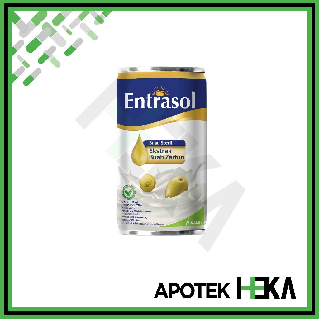 

Entrasol Kaleng 180 ml - Susu Steril Ekstrak Buah Zaitun