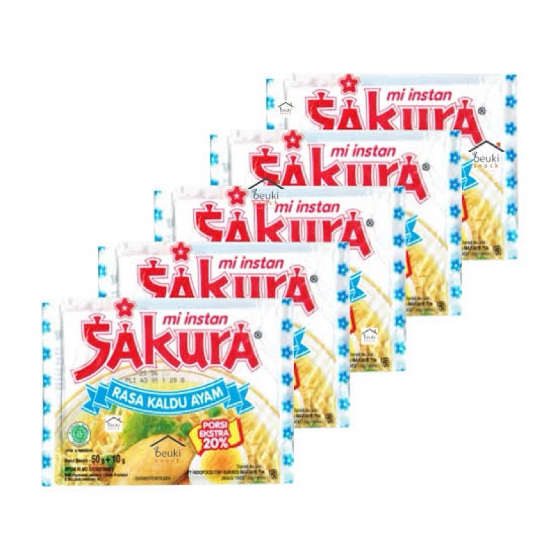 

[5 PCS] MIE SAKURA KALDU AYAM KUAH MURAH