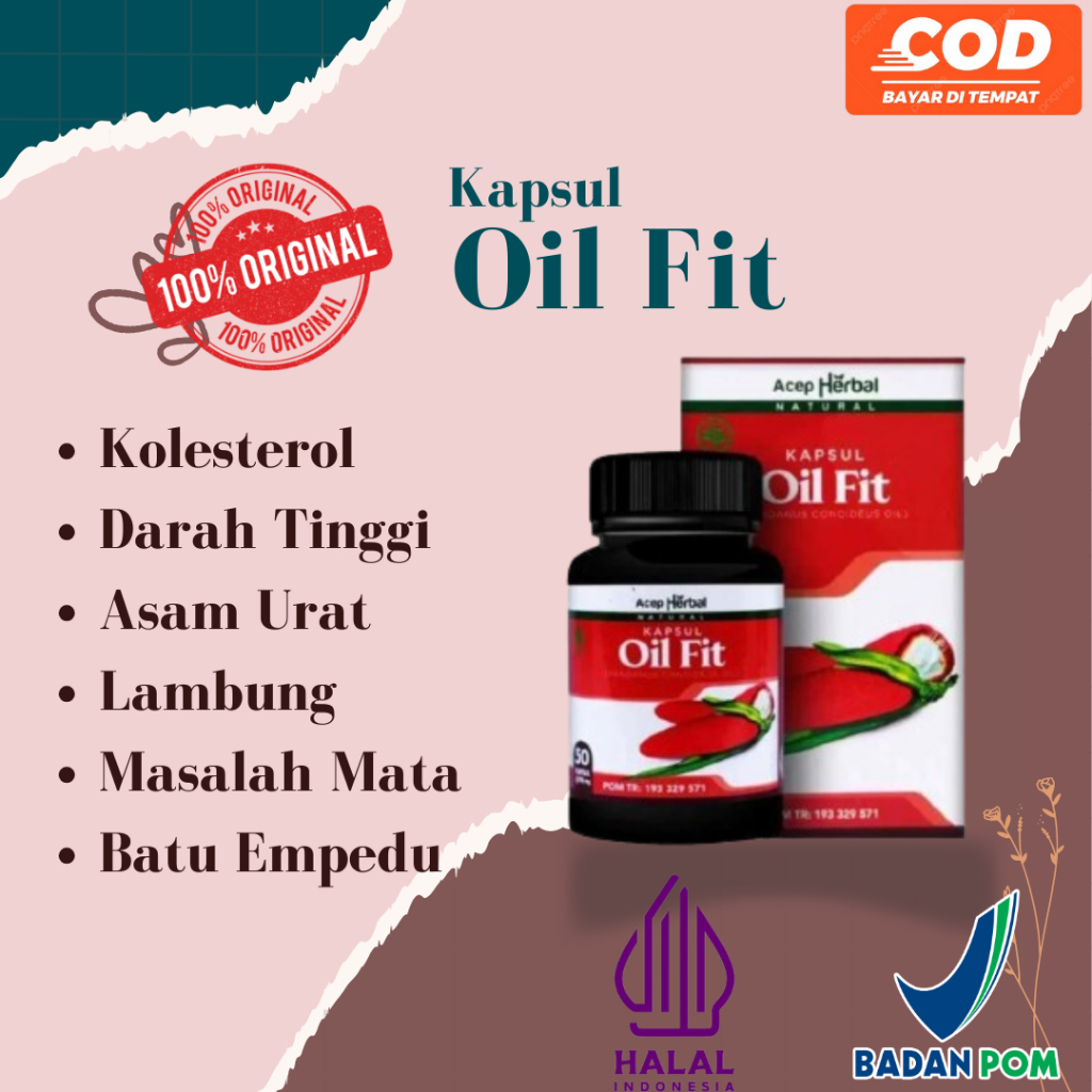 Kapsul Oil Fit Ekstrak Buah Merah Papua Untuk Kesehatan Aman 100% Original