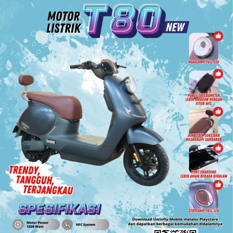 Sepeda Listrik Terbaru U-Winfly T 80 (Free Ongkir Surabaya Sidoarjo)