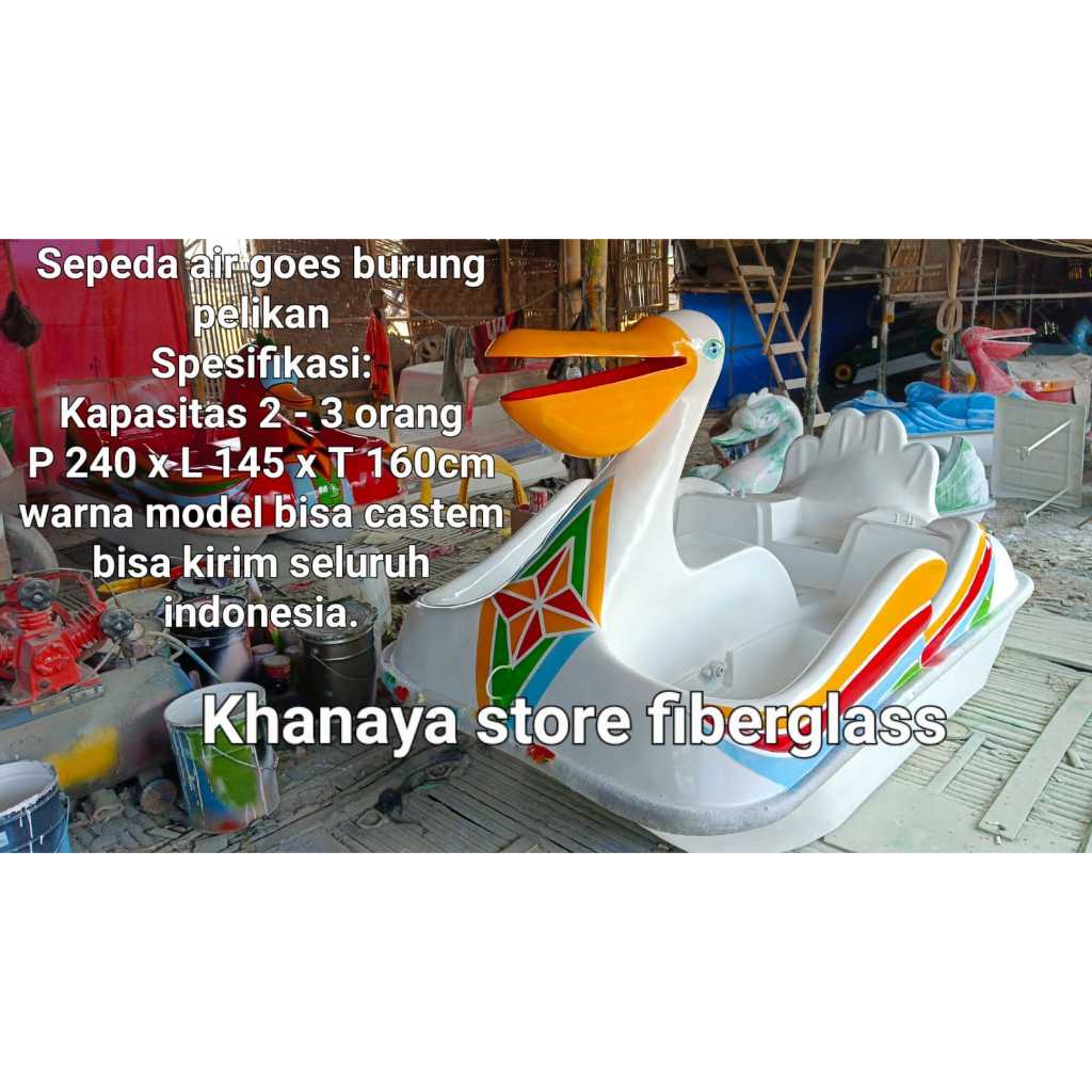 Perahu wisata danau /perahu bebekan goes/sepeda air goes bebek/sepeda air goes putih