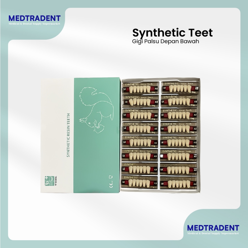 Medtradent - Gigi Sintesis YP Dental Depan Bawah 1 Box