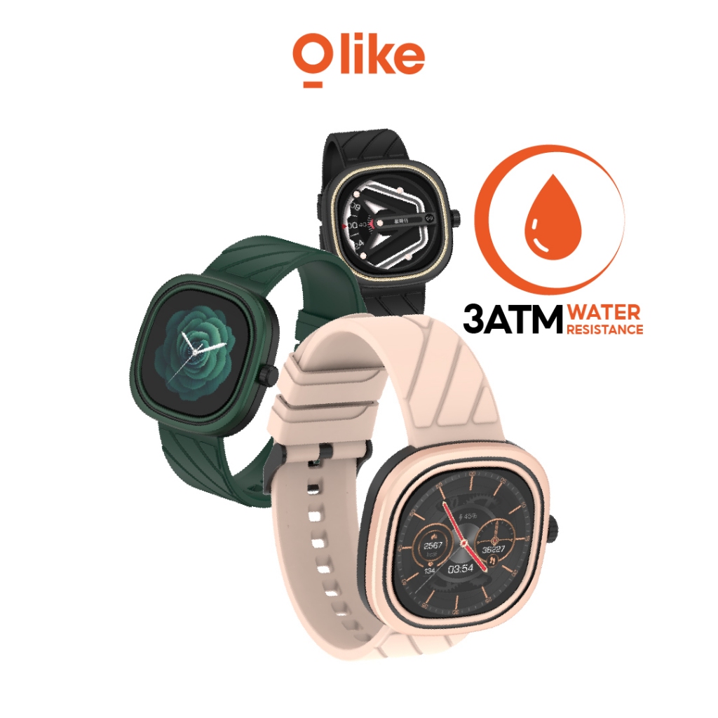 OLIKE Smartwatch W5 HD Display 1.32 Inch Strap 24mm Touch Screen 3 ATM | Waterproof Sport & Health T