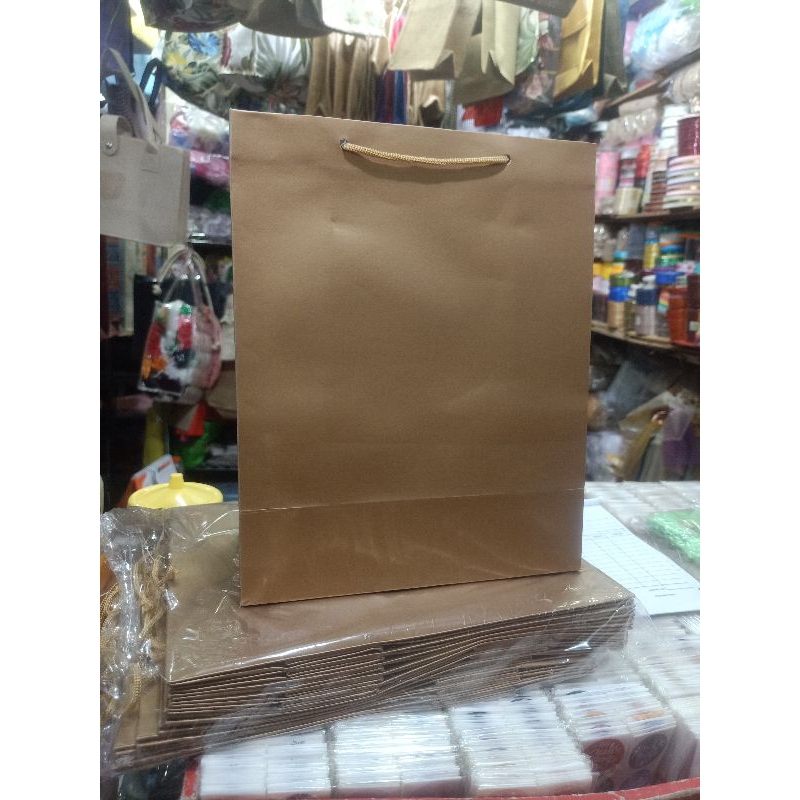 

paper bag buku gold doft bahan tebal isi 12 pcs terlaris dan termurah