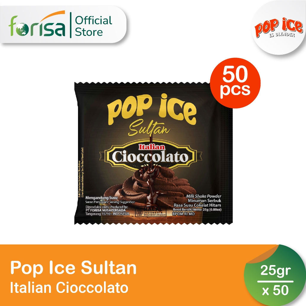 

Pop Ice Milk Shake Powder Rasa Italian Chocolate 5 Renceng